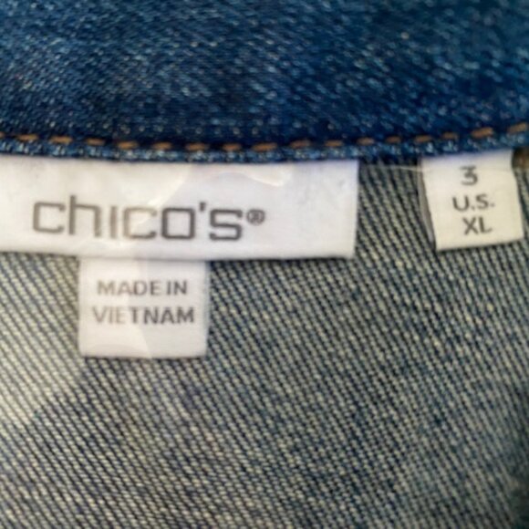 Chico's Denim Jacket, size 3 - Picture 2 of 2